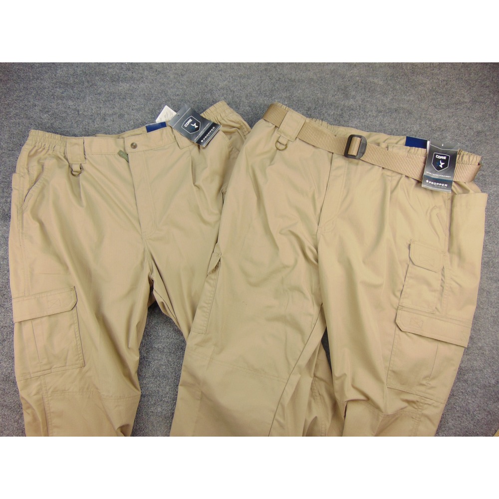 Propper Tactical Pants Lot of 2 Mens 46x37 Khaki Cargo Ripstop Gorp F525250250